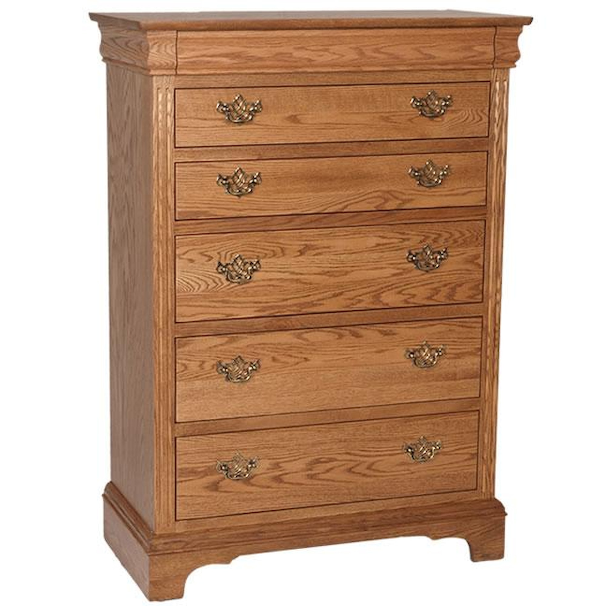Oakwood Industries Edinburgh 8460 5Drawer Chest with Bracket Feet and